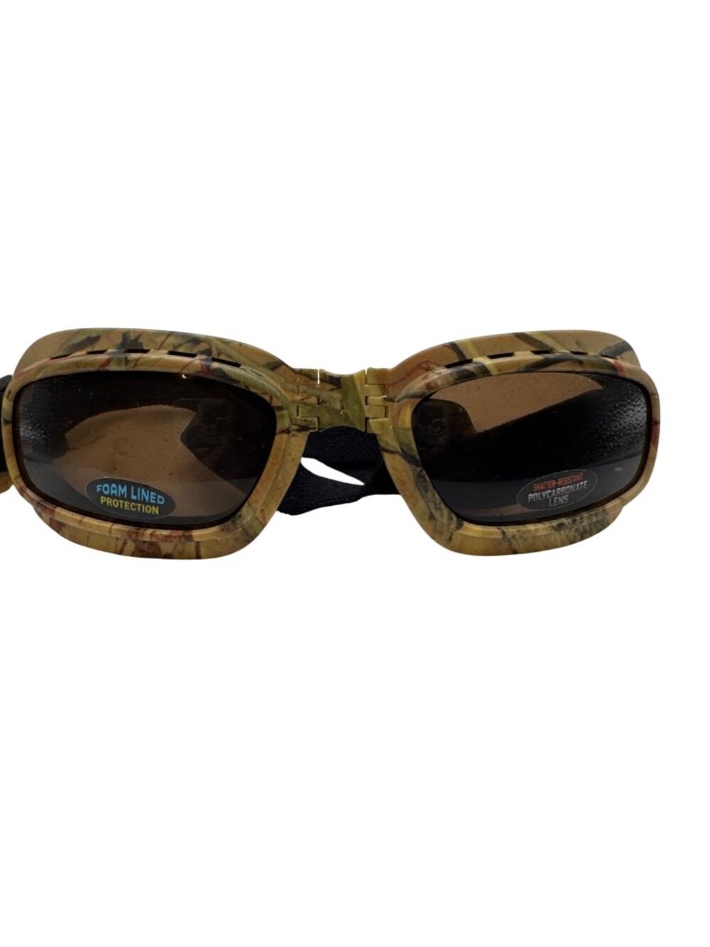 Pugs Camo Goggles With Foam-Lined Polycarbonate Lenses & Elastic Strap